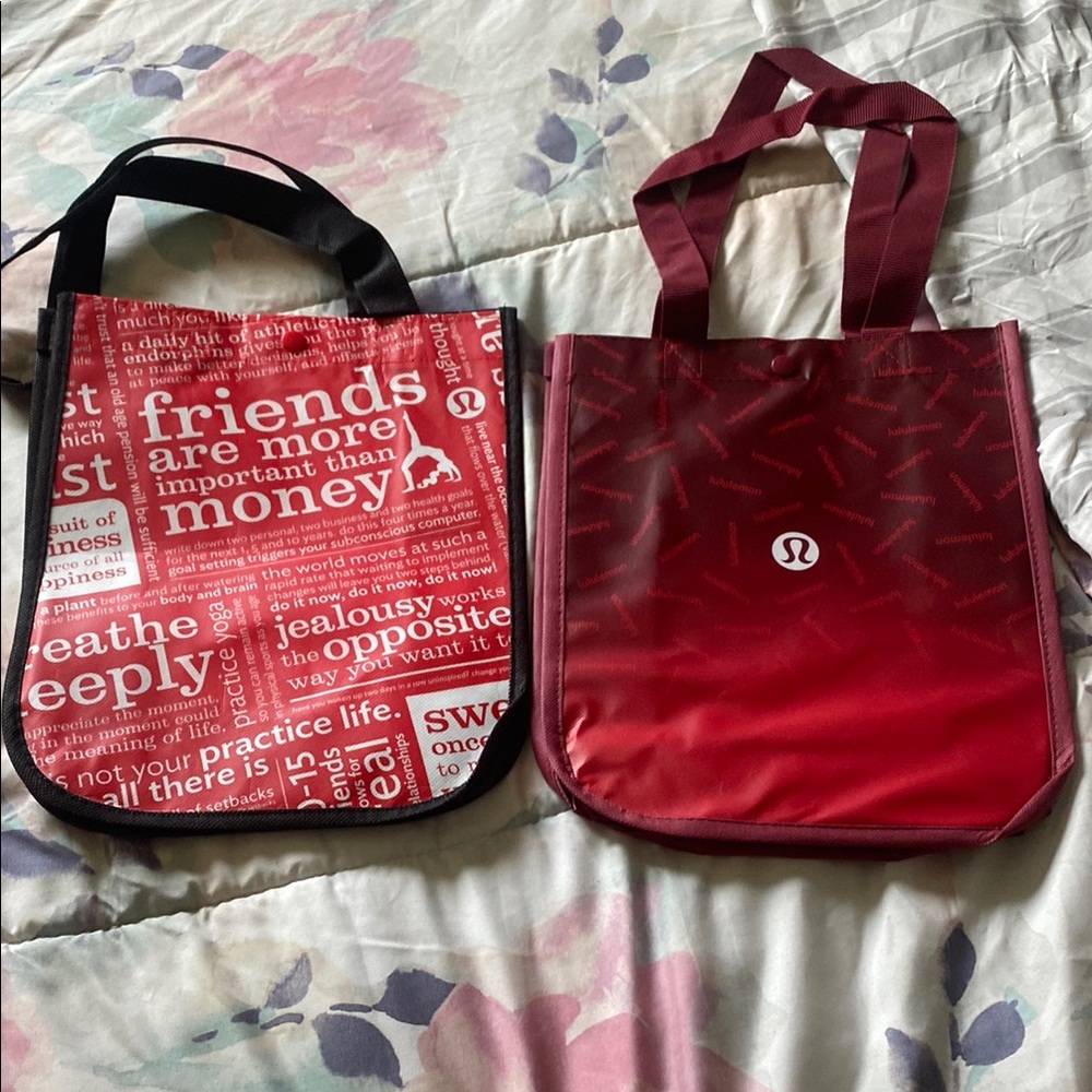 🍄Lululemon Red Tote Bags Set